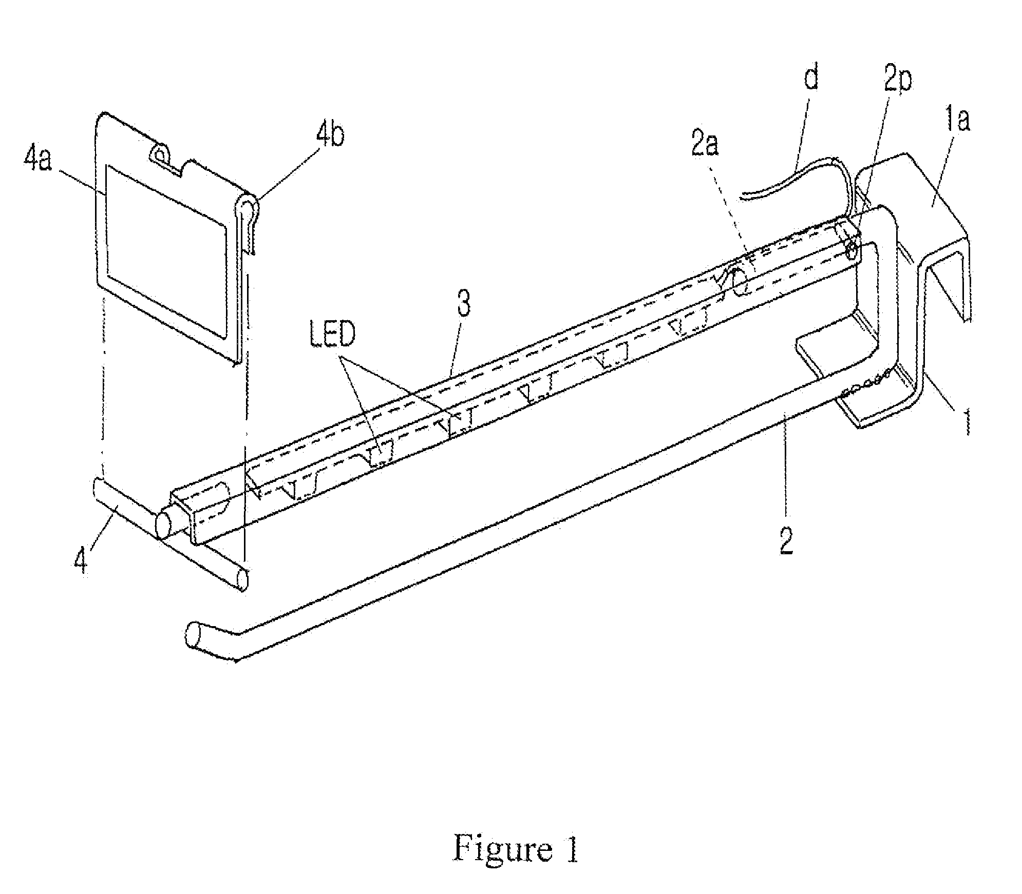 Hanger with a display light bar