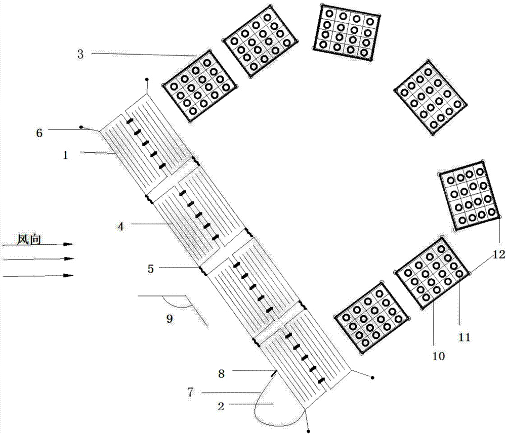 Ecological floating bed system for water restoration of lakes under powerful stormy wave condition