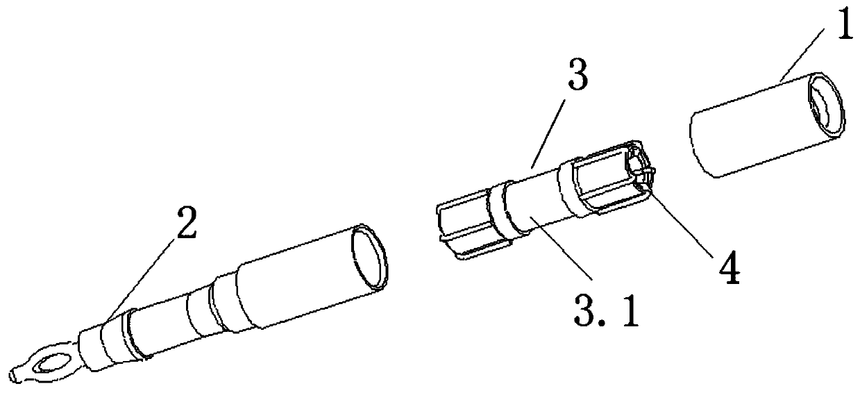 Small high-reliability wire spring hole fisheye crimping type jack