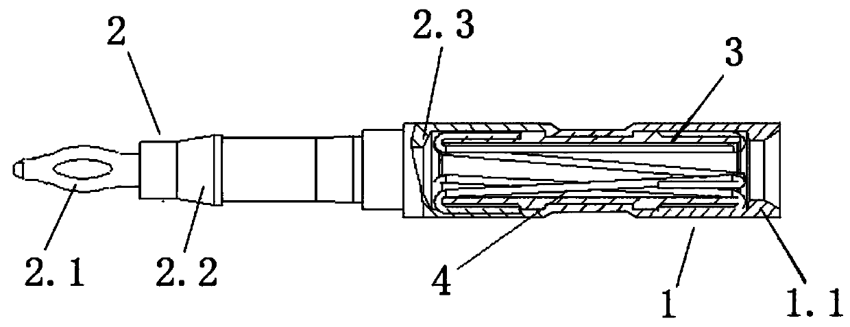 Small high-reliability wire spring hole fisheye crimping type jack