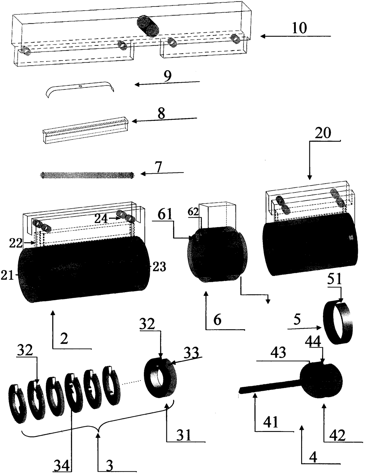 Wheel-driven mechanical lock cylinder and dragon-type key