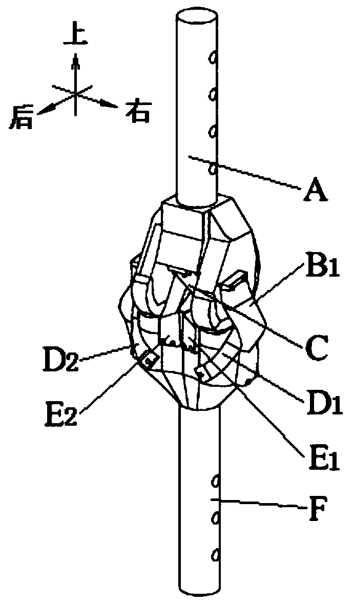 A flexible impact-resistant bionic tension-compression body knee joint