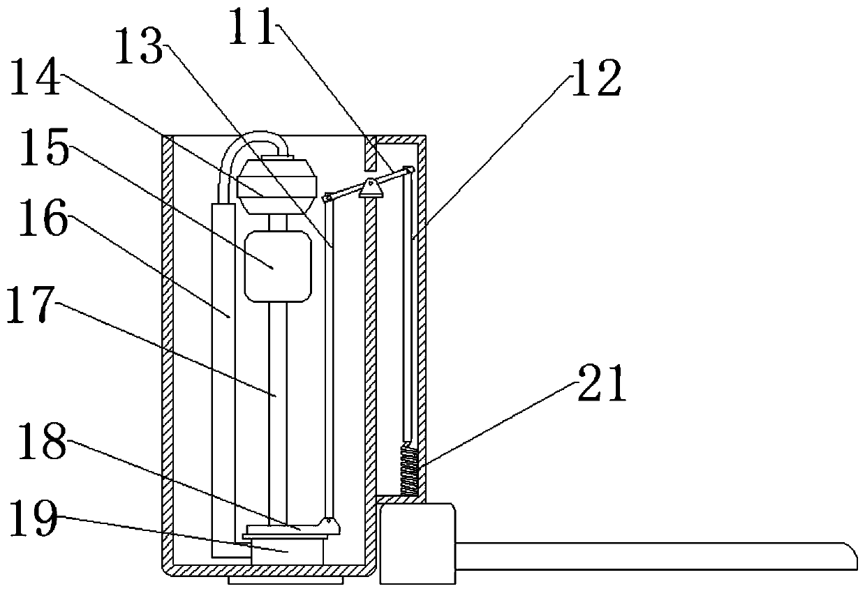 Lever type flip automatic flushing closestool