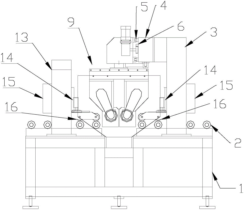 Edge grinding machine for four bottom edges