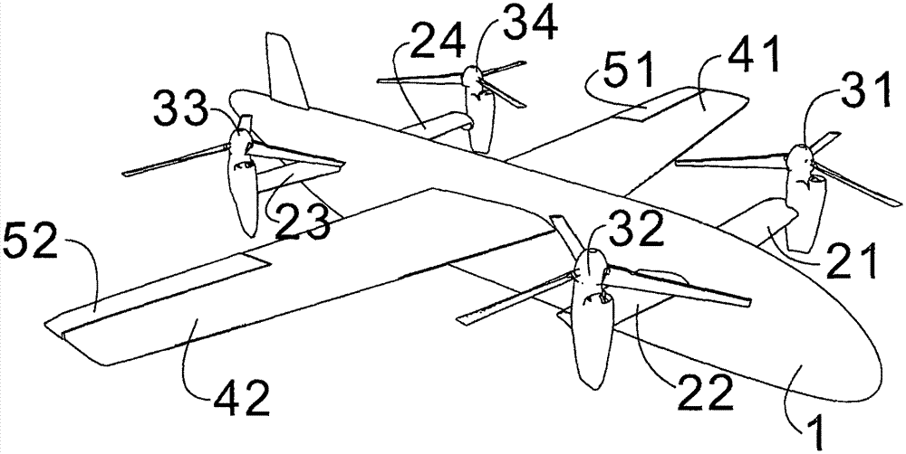 Quad tilt-rotor aircraft