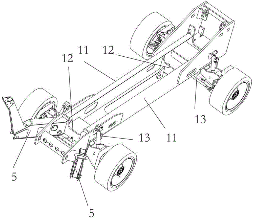 Chassis structure for aerial work platform