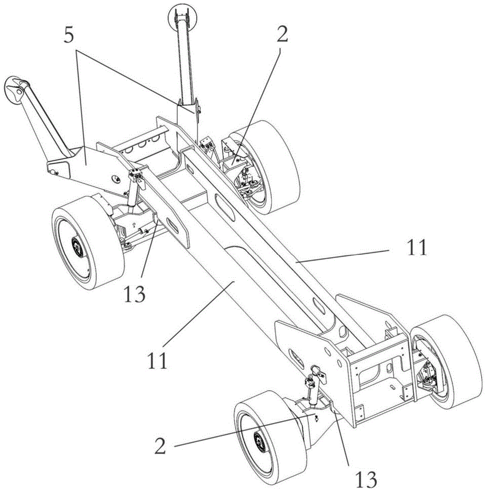 Chassis structure for aerial work platform