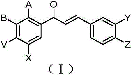 Carbamate-chalcones cholinesterase inhibitors as well as preparation method and application thereof