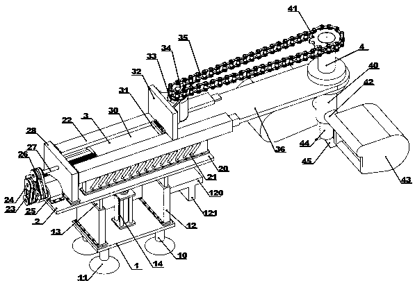 A stirring slag removal machine for aluminum liquid mixing furnace