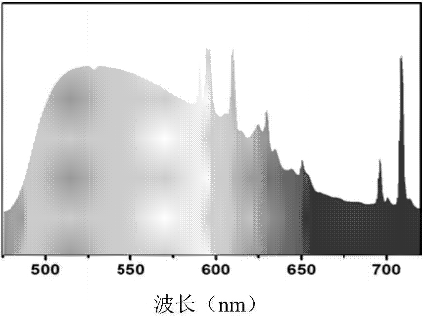 Barcode-structure fluorescent ceramic for white LED devices and preparation method and application thereof