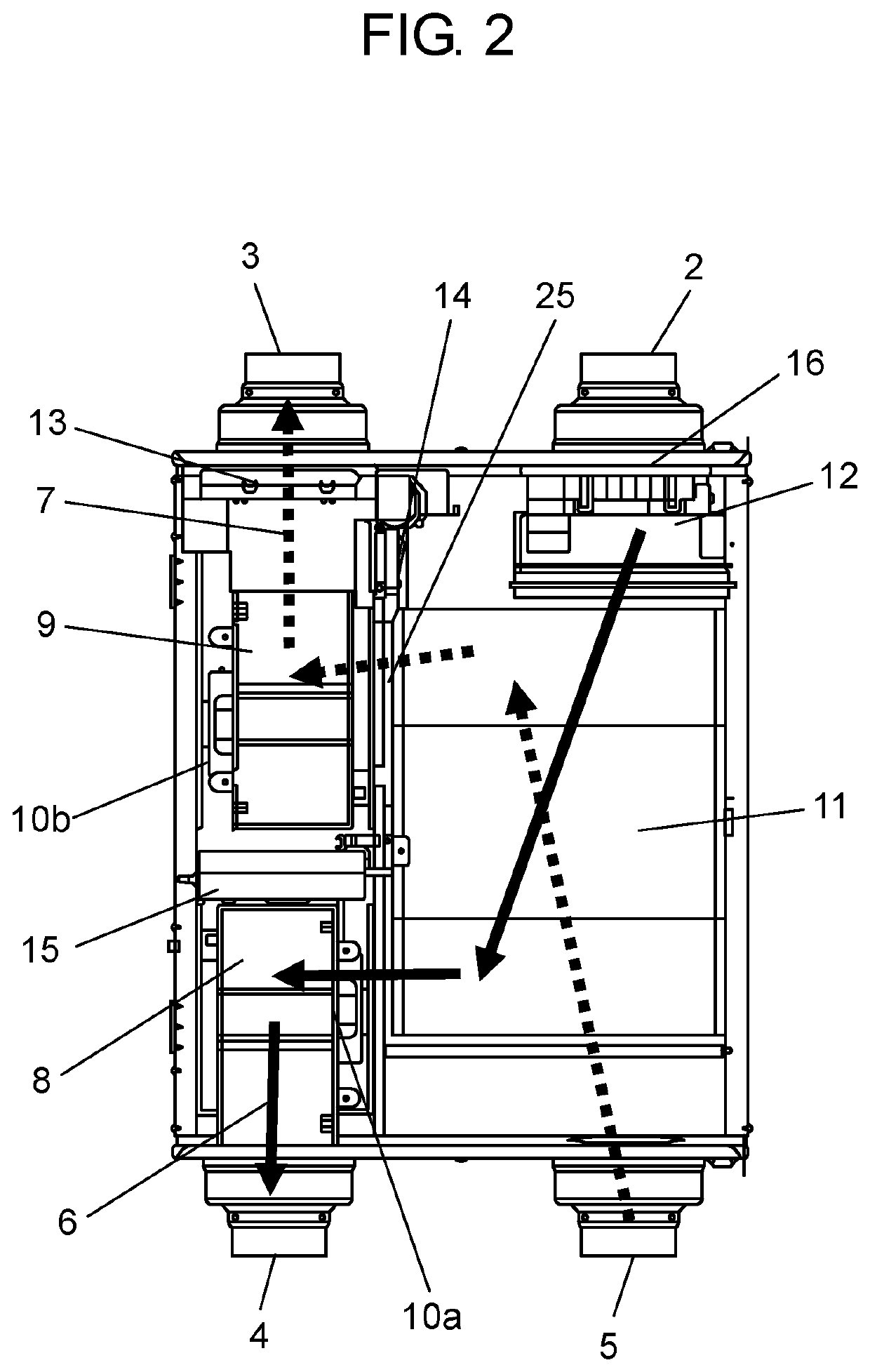 Heat exchanging ventilation device