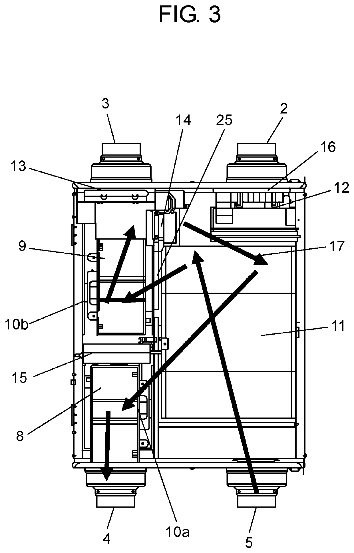 Heat exchanging ventilation device