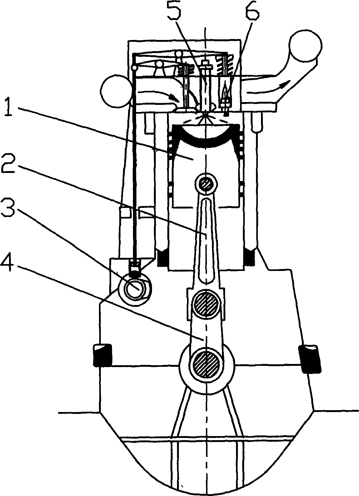 Premixed combustion system of diesel engine