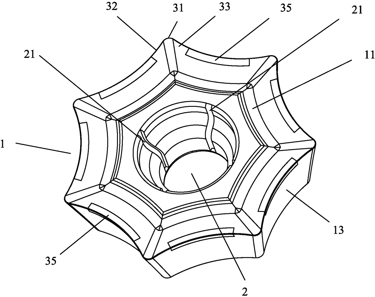 A turning/milling insert for processing special-shaped parts of high-hardness steel