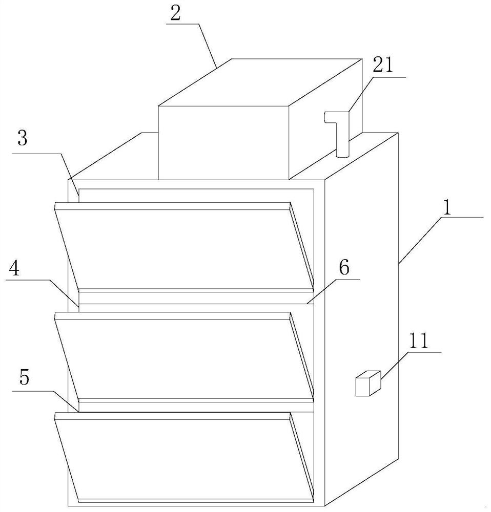 Disinfection storage box for nursing examination appliances