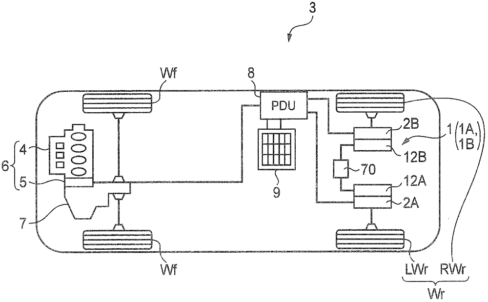 Driving device and vehicle with the driving device