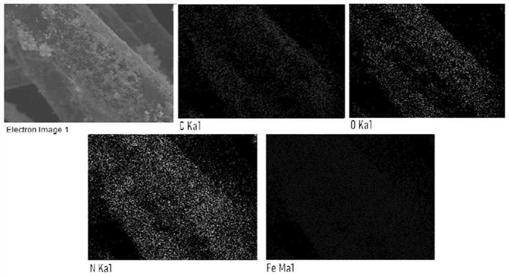 Preparation method and application of biomass carbon-based Fe single atom-N doped porous carbon material