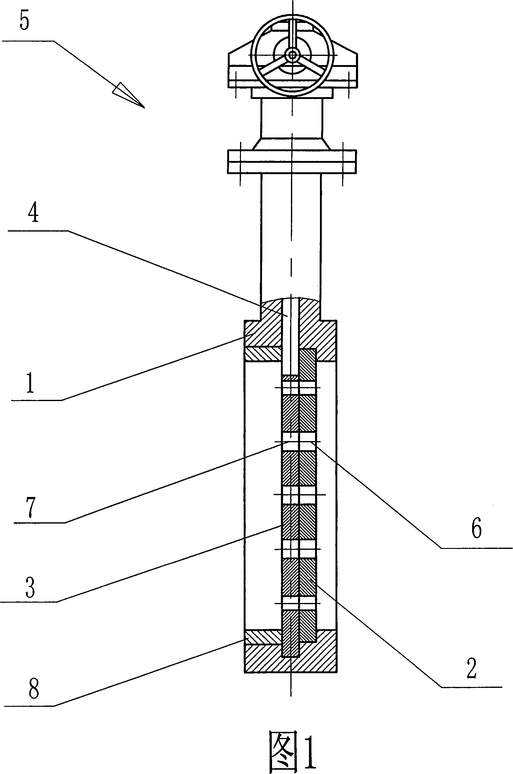 Opposite-clamping pore plate flow quantity adjusting valve