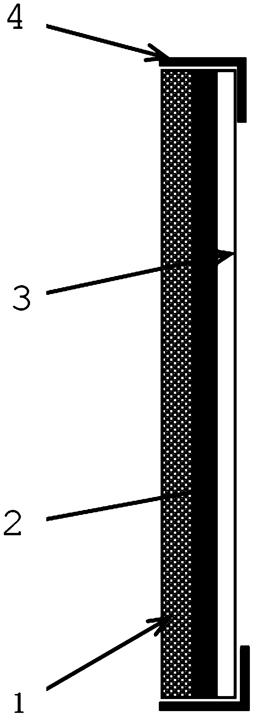 The invention discloses an optical screen structure of an ultrathin laser television