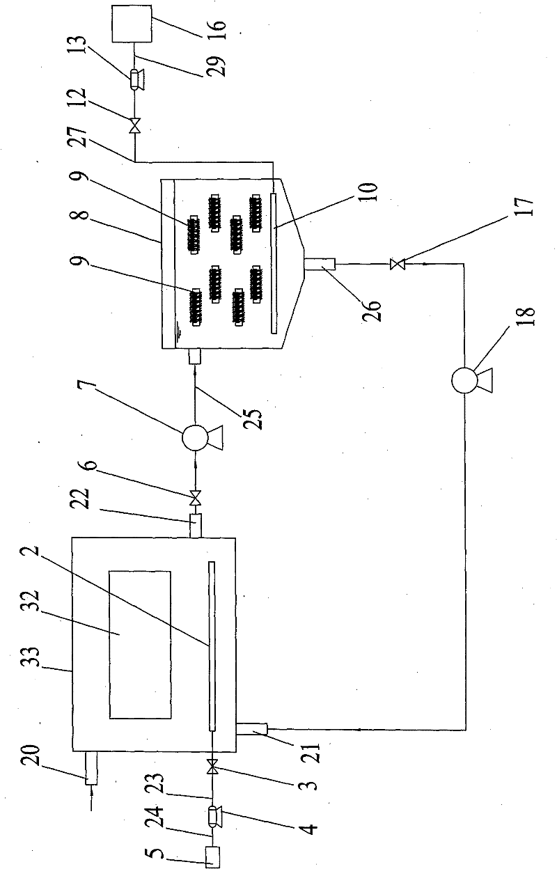 Sludge reduction and denitrification combined urban sewage and sludge combined treatment system