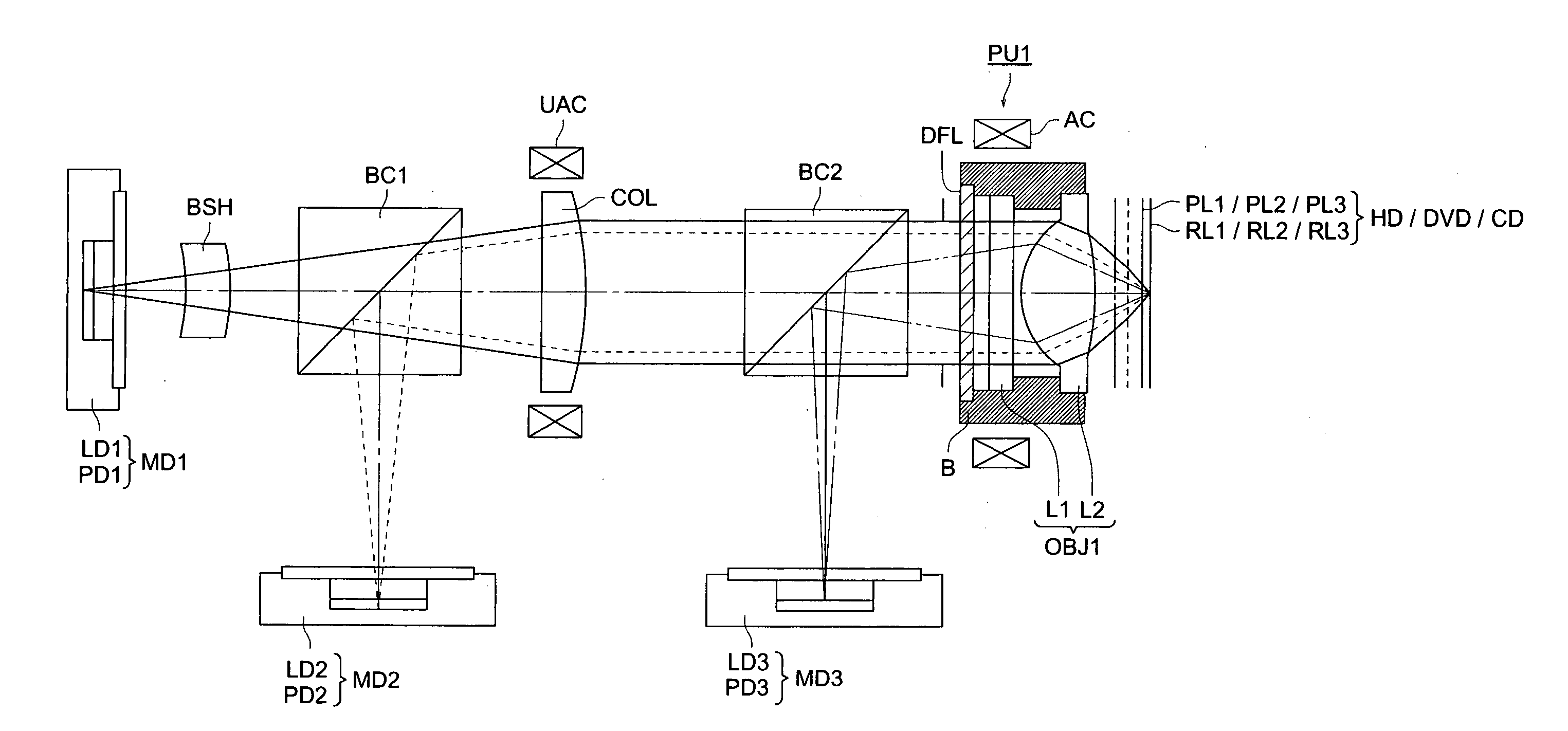 Optical element, optical pickup device and optical information recording and reproducing apparatus