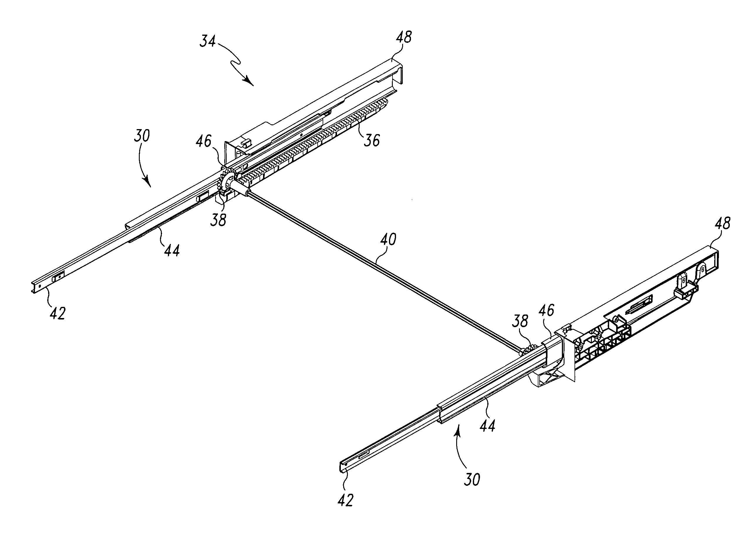 Rack and pinion stabilizer system