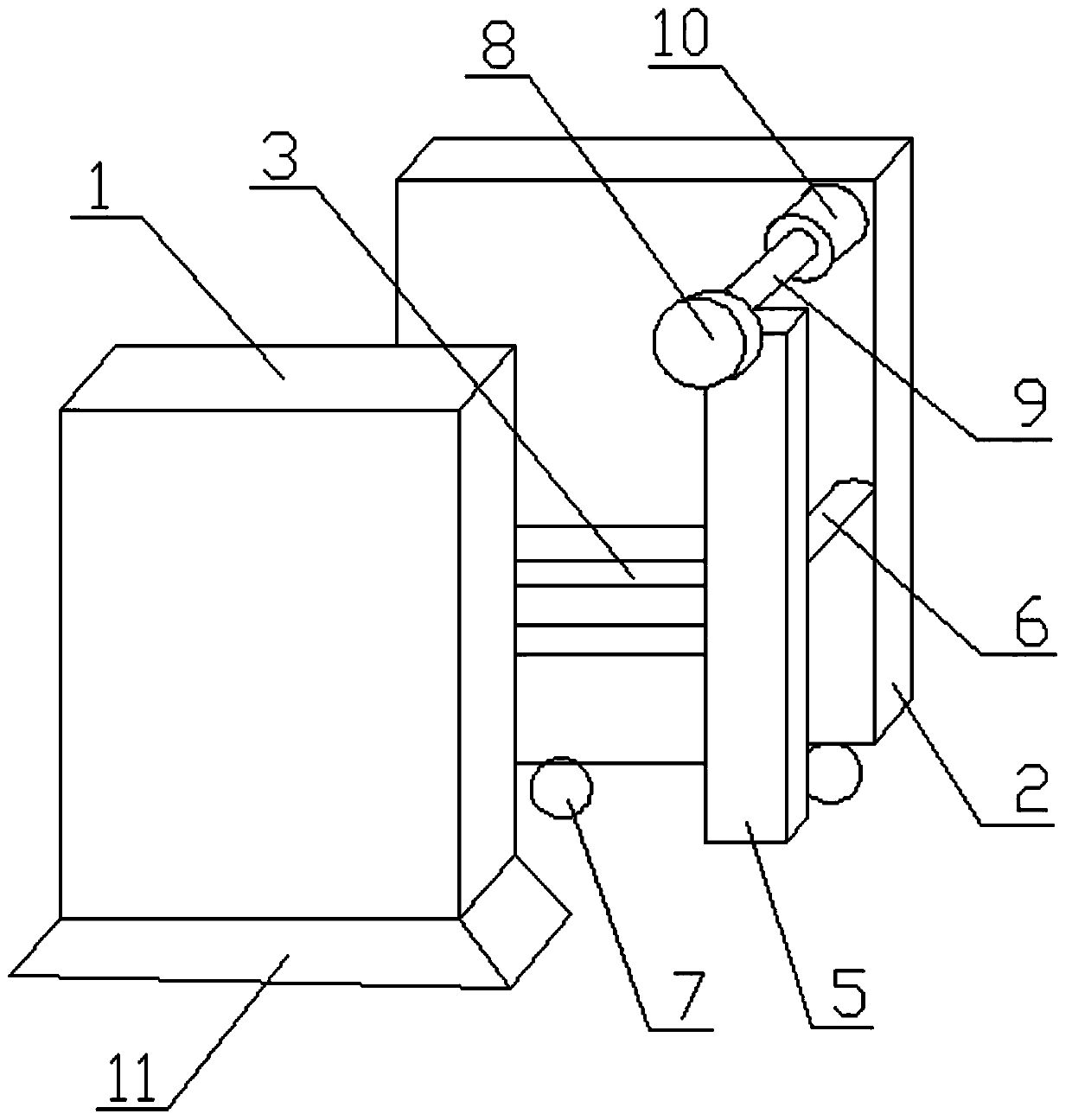 Adhesive sticking device