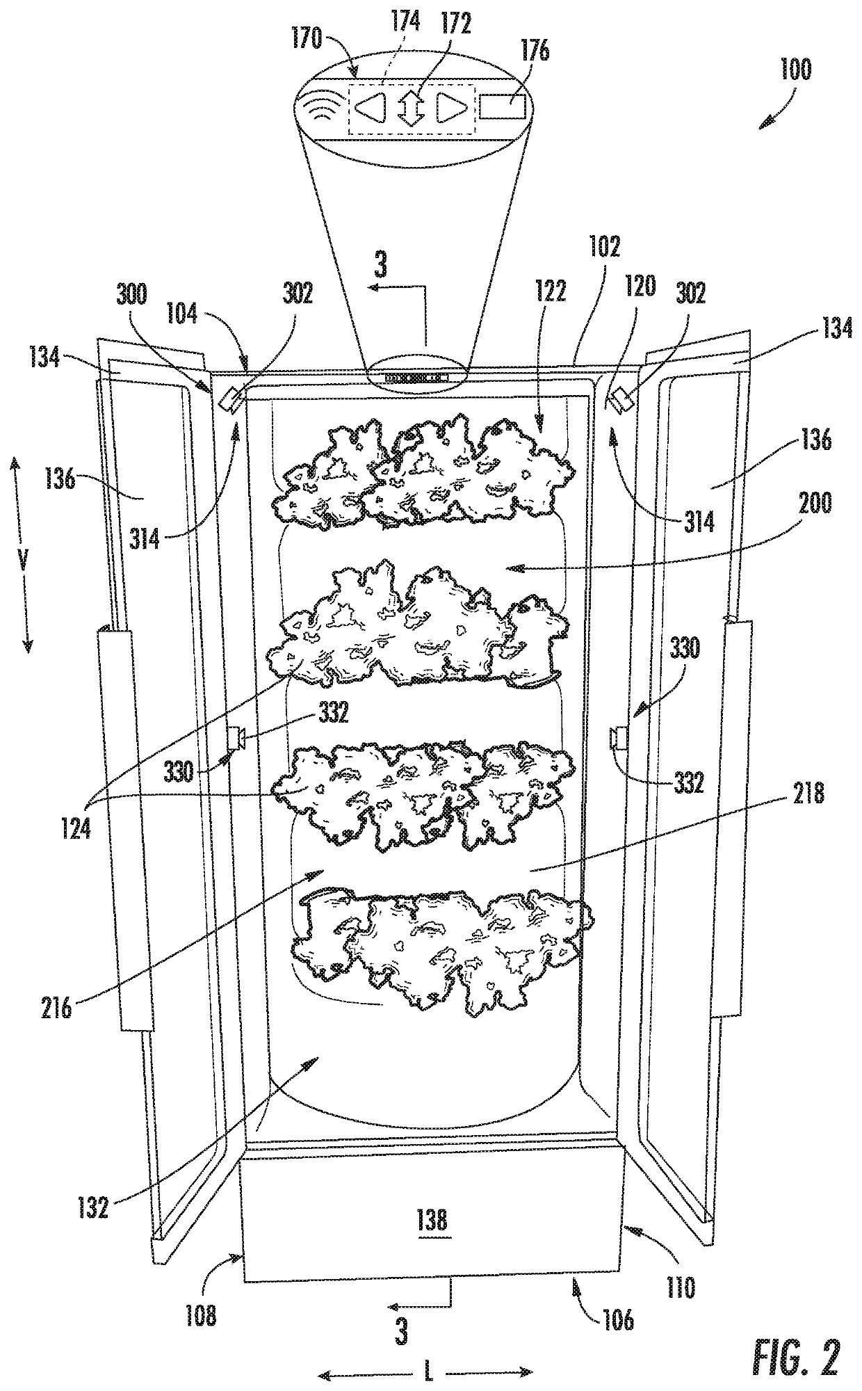 Adaptive lighting system for an indoor gardening appliance