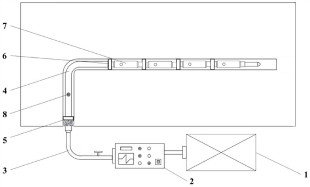 Coal seam ultrasonic activation staged fracturing device