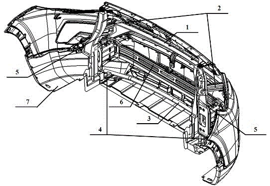 Automobile front anti-collision protecting structure