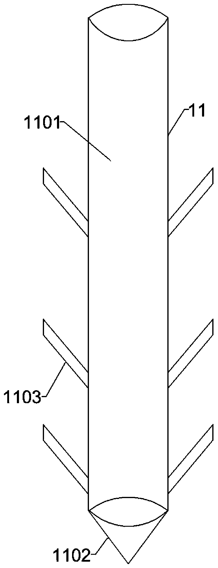 Boring device with fertilizing function