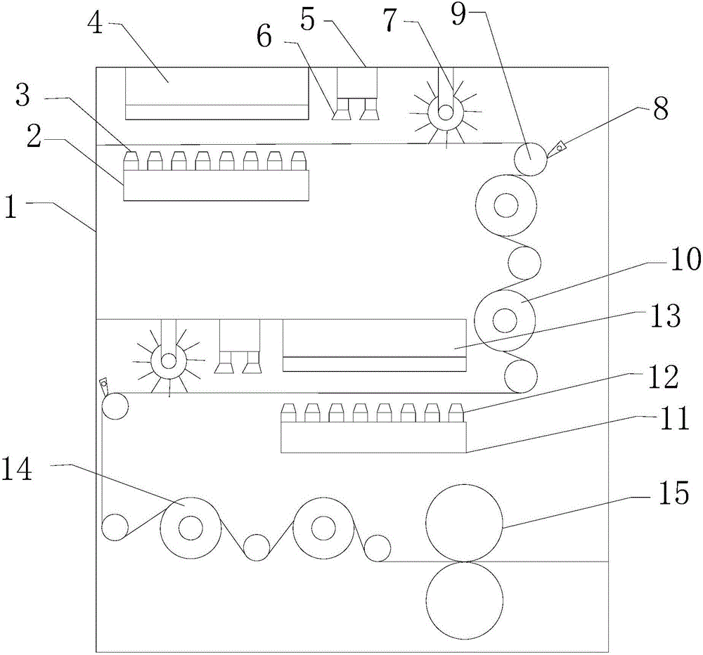 Carding device for textile fabric