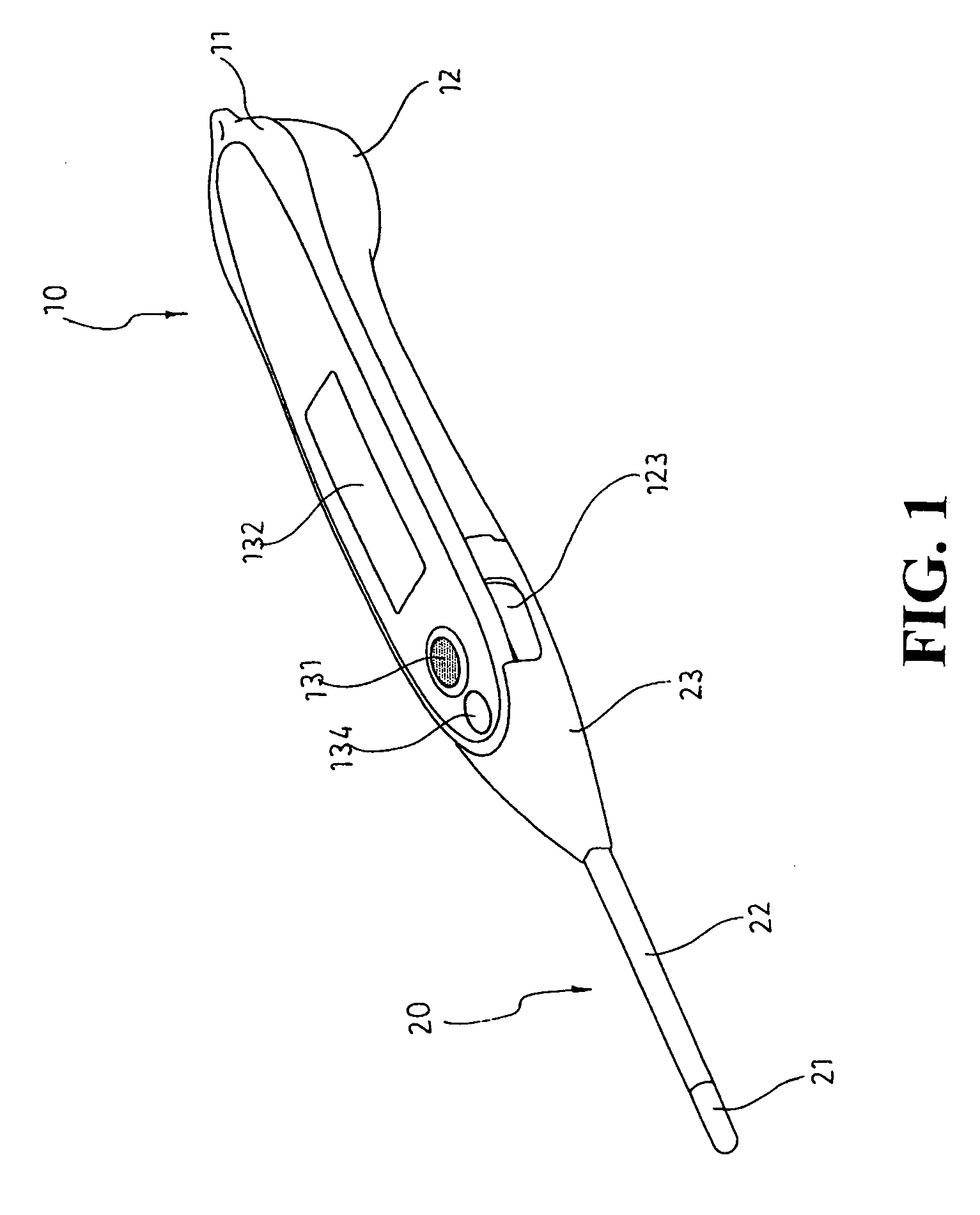 Assembly method and structure of an electronic clinical thermometer