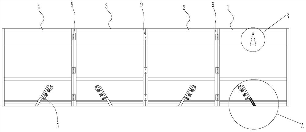 Flexible portable type folding and pile-splicing windscreen