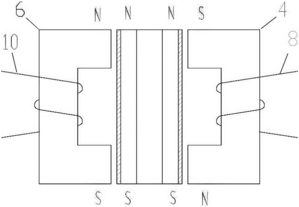 Mixed radial magnetic bearing of permanent magnetic rotor