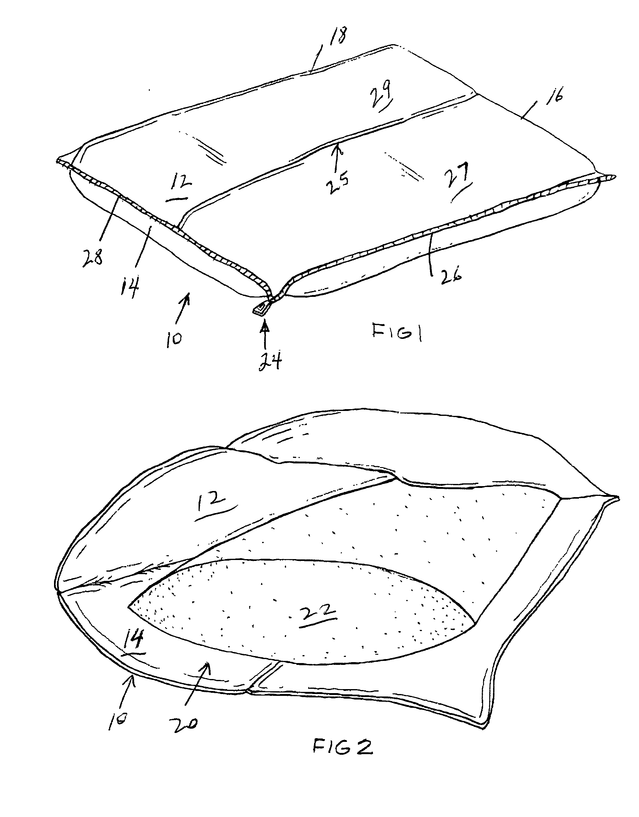 Pillow with foam insert