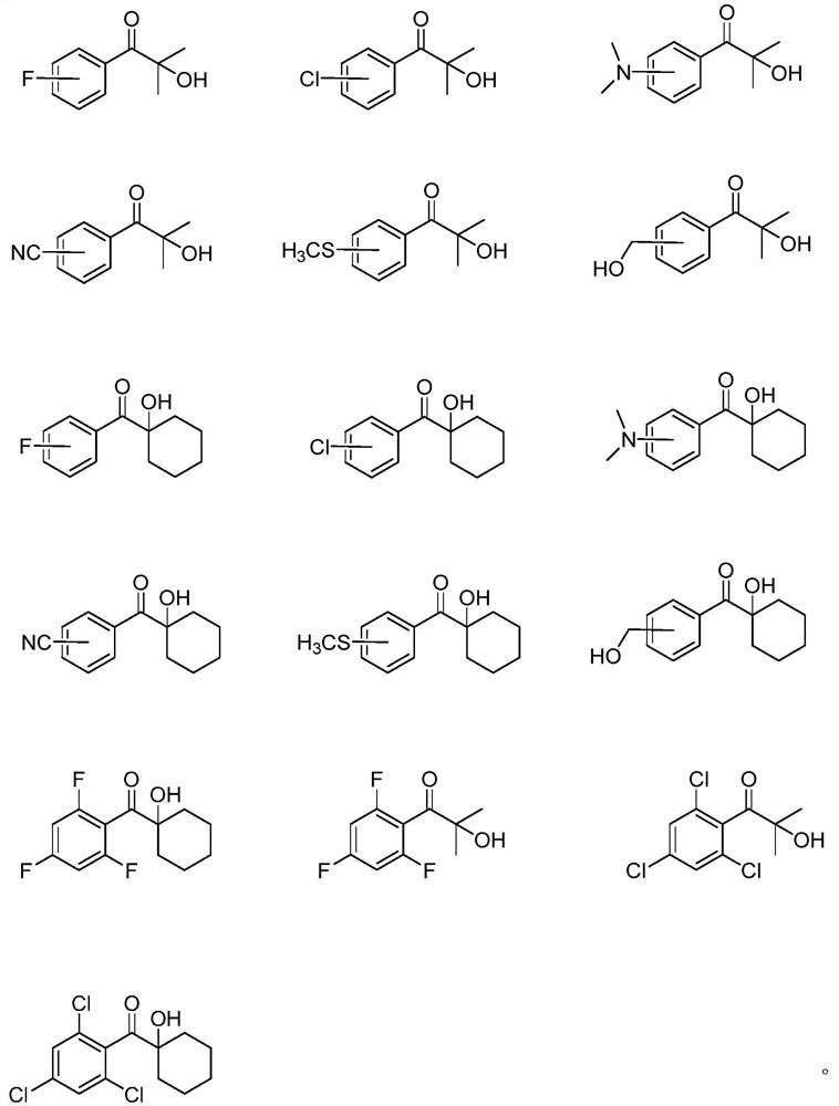 Monosubstituted and polysubstituted functional group aromatic ketone compounds, and preparation method and photopolymerization initiator thereof