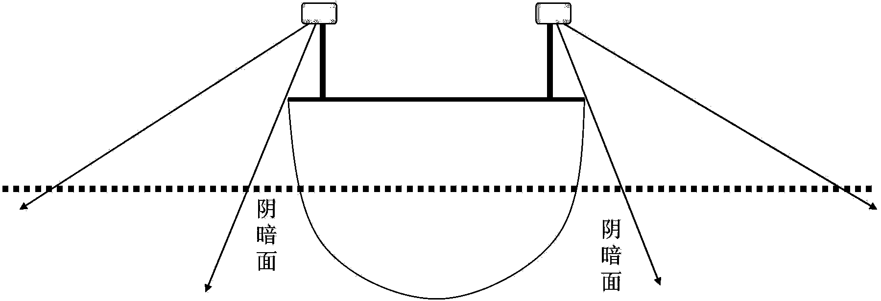 Combined type light emitting diode (LED) above-water fish lamp