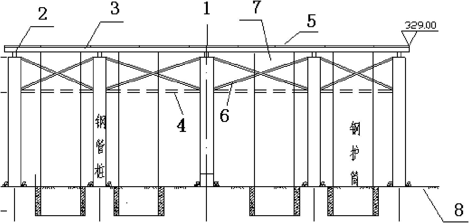 Abrupt slope bare rock drilling platform and technology in huge reservoir