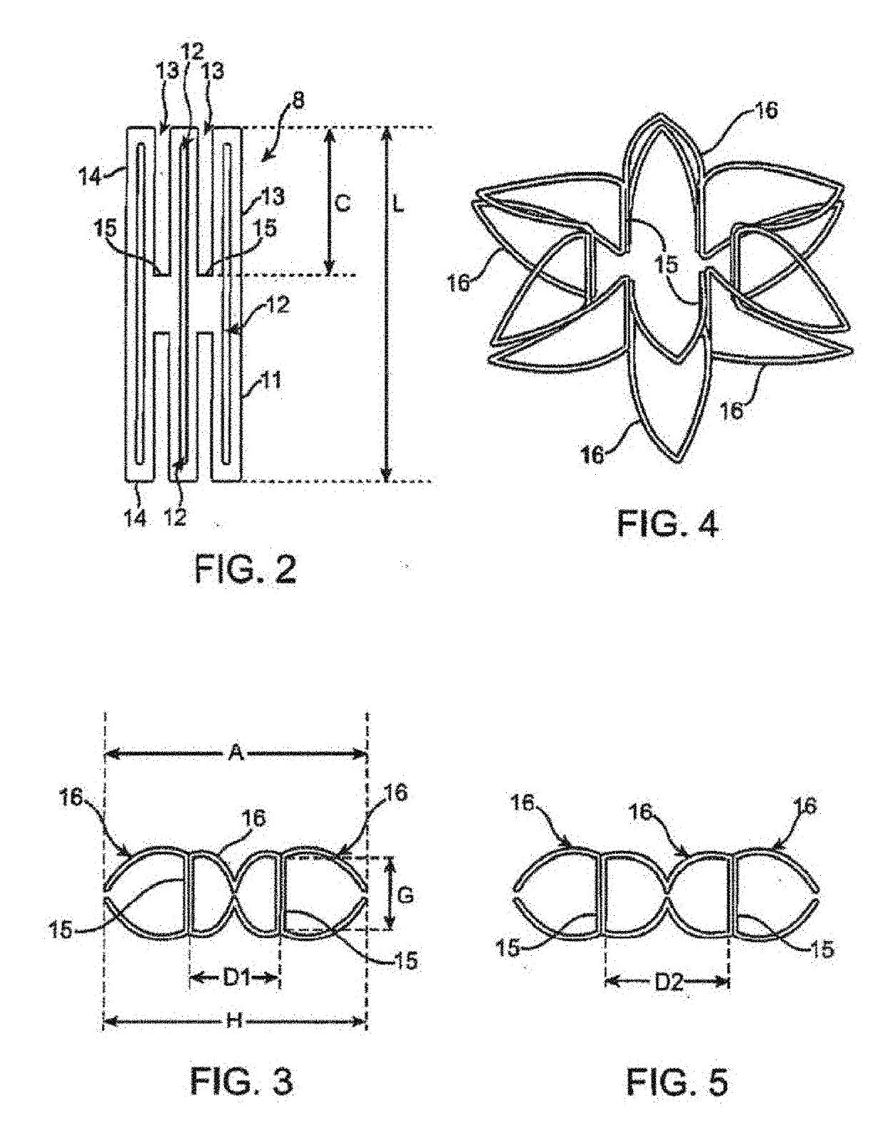 Device and method for establishing an artificial arterio-venous fistula