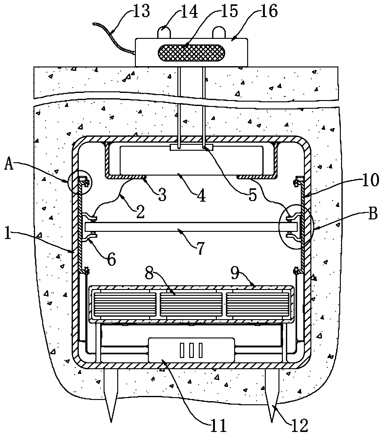 Electromagnetic wave excitation type earthquake early warning device