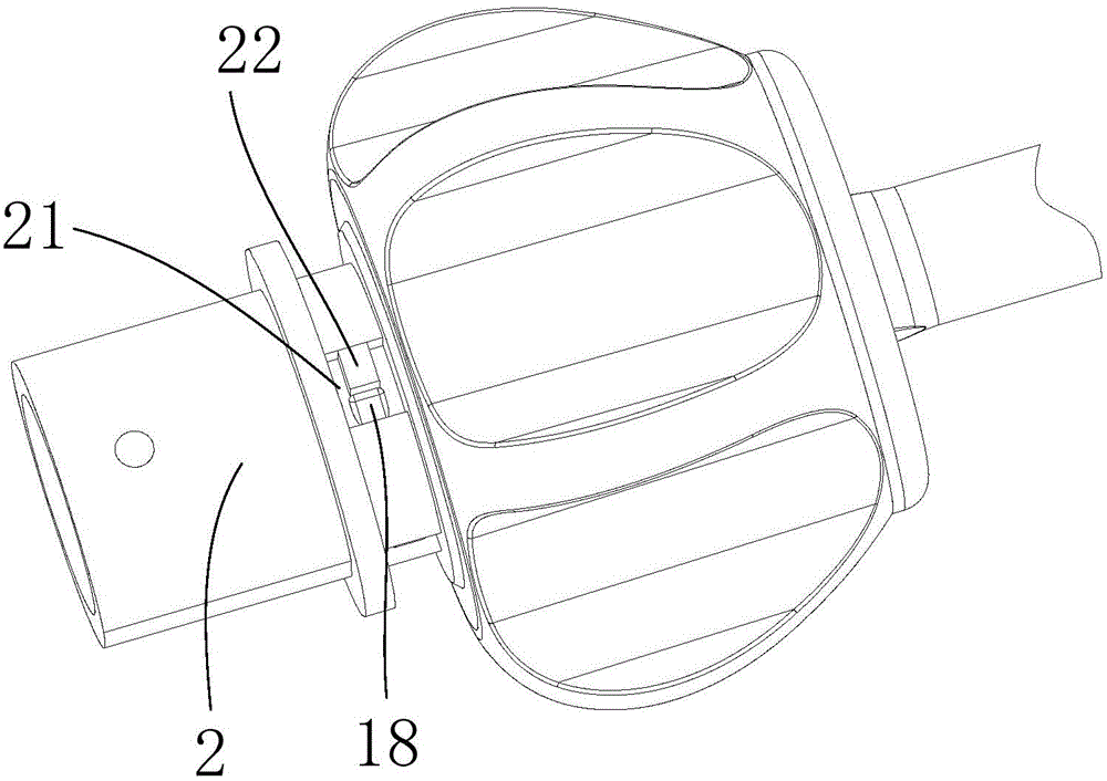 Twisting structure used for ultrasound knife connection and ultrasound knife comprising twisting structure