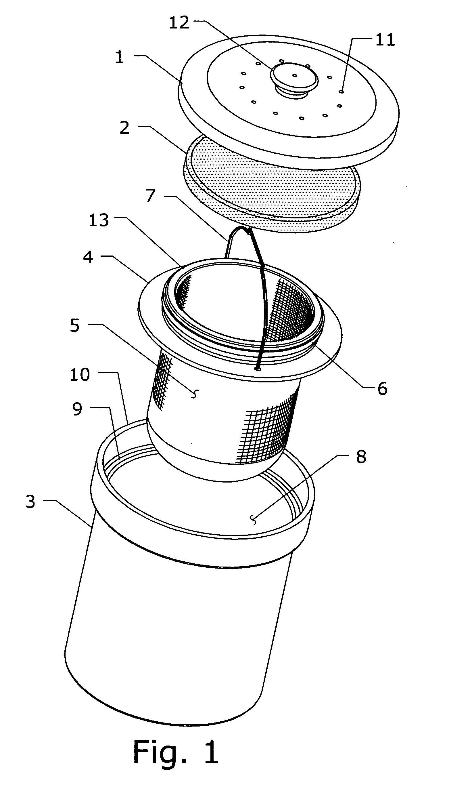 Device and method for collecting of organic waste