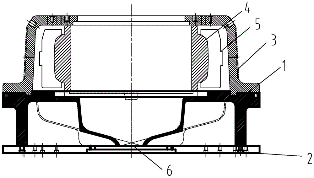 A tire mold casting device