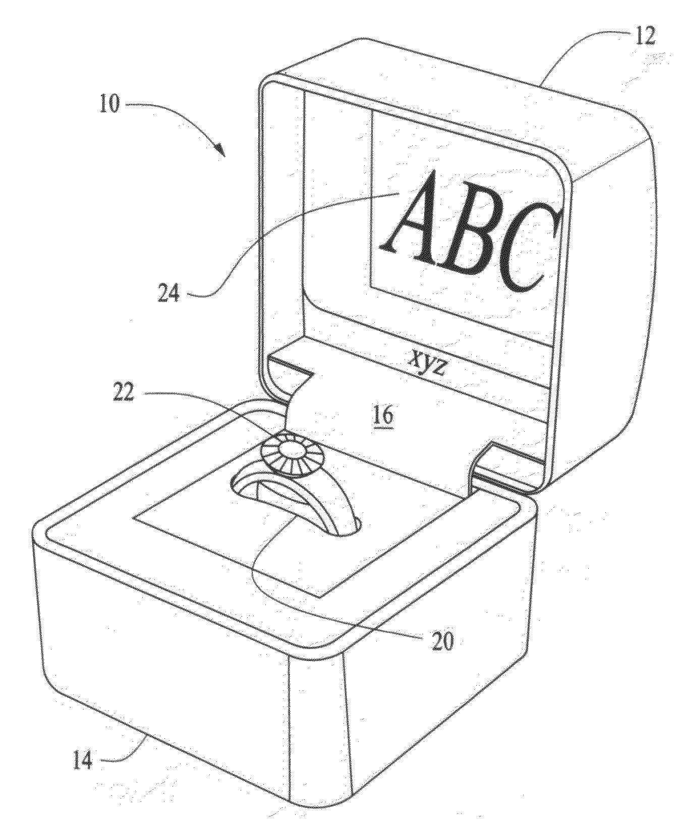 Jewelry box with electronic display apparatus