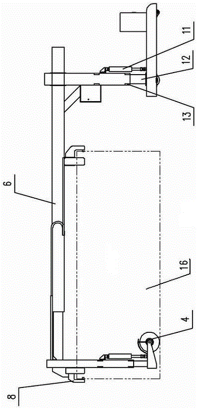 Intelligent conveying device of containers in warehouse