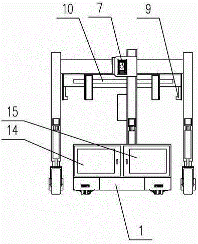 Intelligent conveying device of containers in warehouse