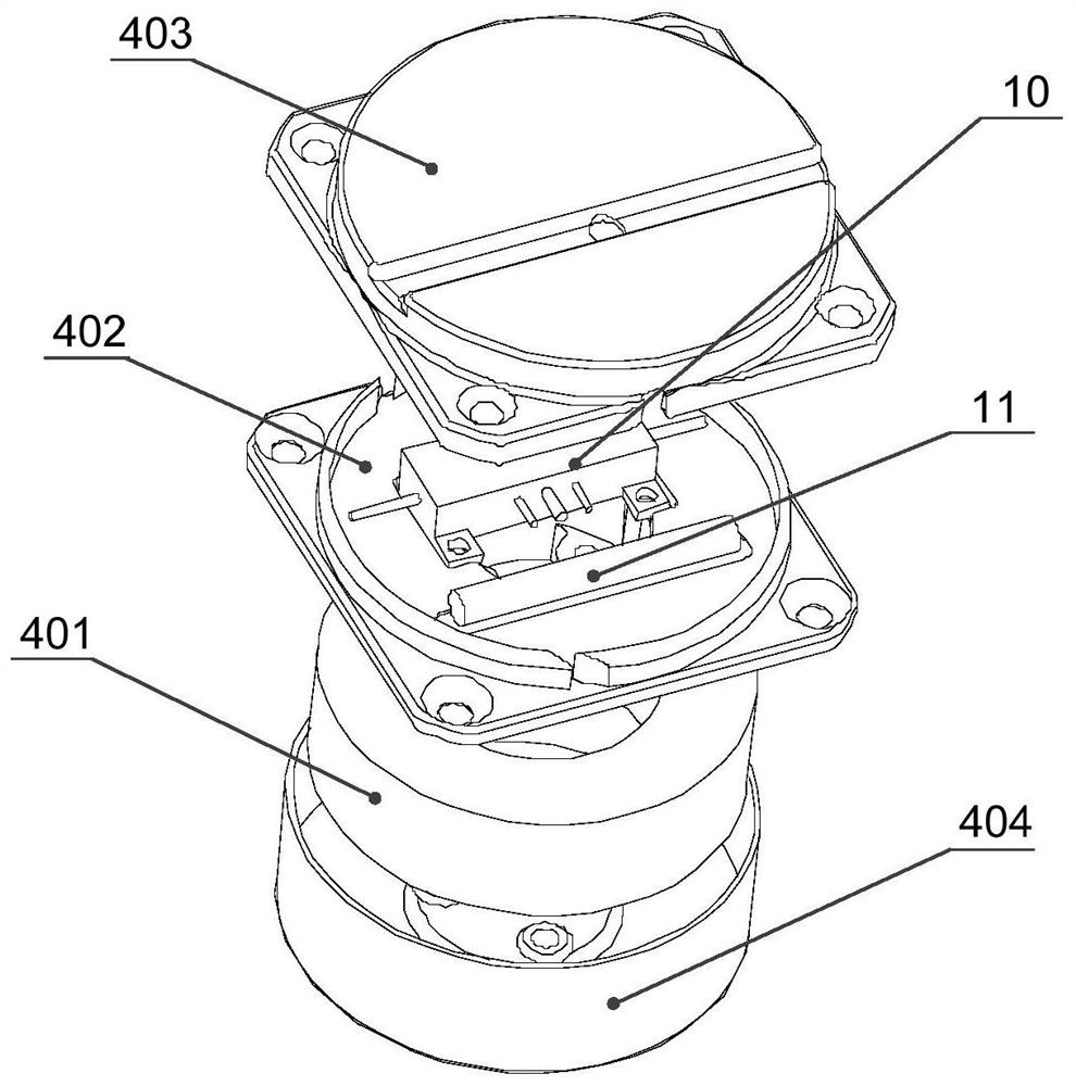 Small-sized light-weight three-axis gyroscope combination for space navigation