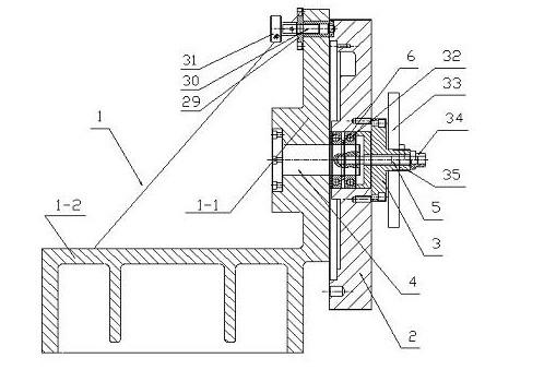 Rotary fixture special for drilling automobile flywheel shell and machining method