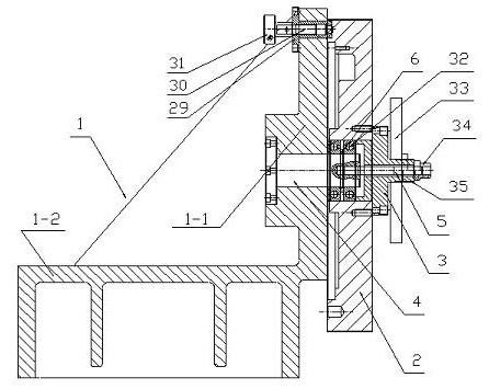 Rotary fixture special for drilling automobile flywheel shell and machining method